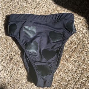 Rad pole wear cheeky high cut heart bottoms